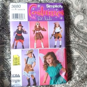 Simplicity Costume pattern size A 3-8 3680